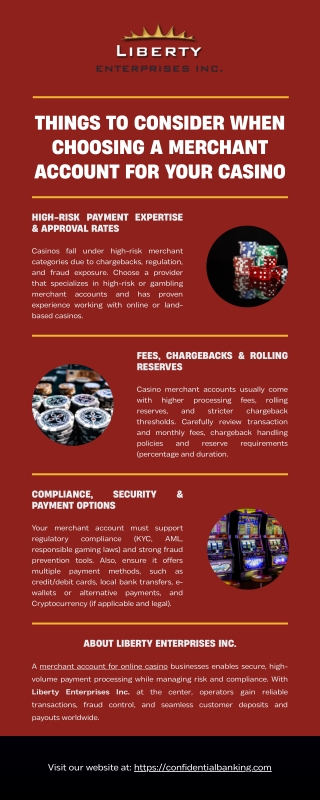 Things to Consider When Choosing a Merchant Account for Your Casino
