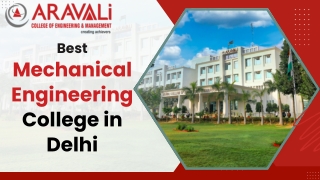 Best mechanical engineering college in Delhi