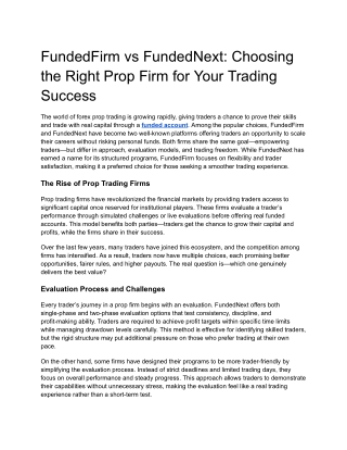 Exploring Funded Trading Options: Comparing Fundedfirm vs Topstep