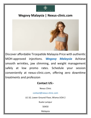 Wegovy Malaysia Nexus-clinic
