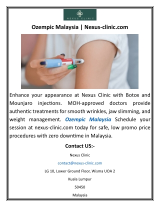 Ozempic Malaysia Nexus-clinic