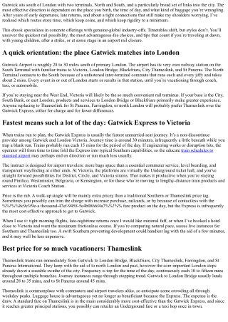 How Do You Get to Gatwick Airport from London? Fastest and Cheapest Ways