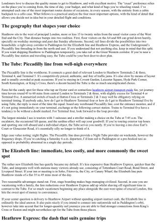 Transport to Heathrow Airport: Tube, Train, Taxi, or Ride-Share?