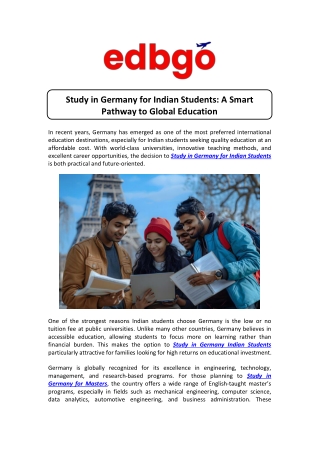 Study in Germany – Indian Students’ Complete Admission Guide