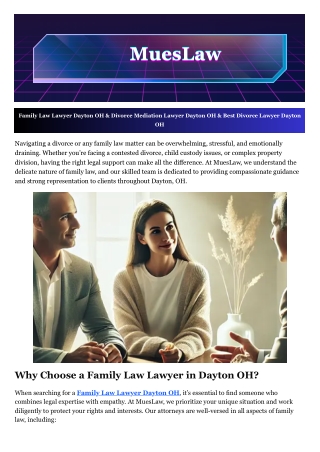 Family Law Lawyer Dayton OH