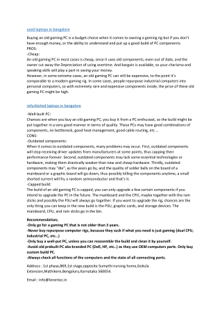used laptops in bangalore