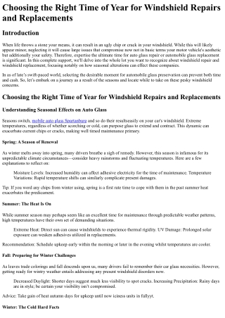 What's the Current Job Market for mobile auto glass Spartanburg Professionals Li