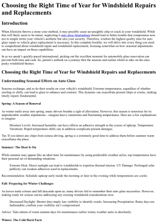 What's the Current Job Market for auto glass Spartanburg Professionals Like?