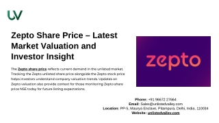 Zepto Share Price – Latest Market Valuation and Investor Insight