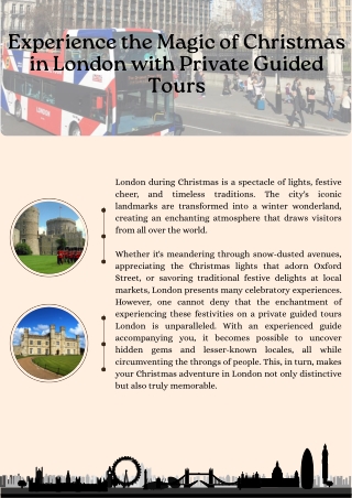 Experience the Magic of Christmas in London with Private Guided Tours