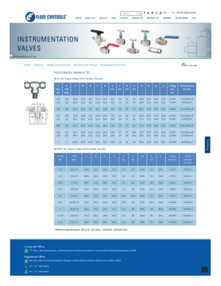 Positionable Male Branch Tee – Double Ferrule Fitting