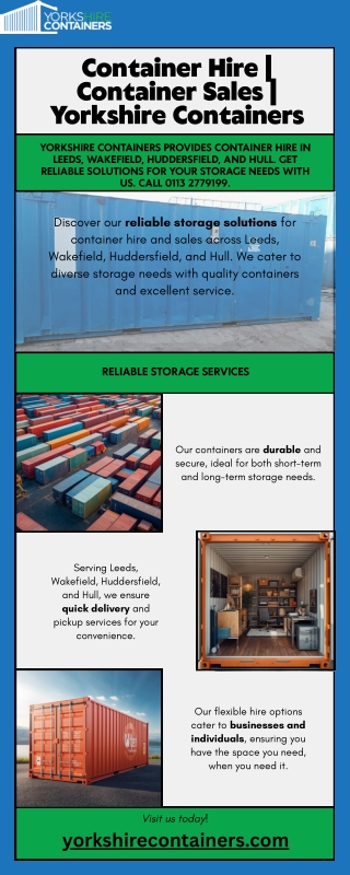 Best Container Hire  Container Sales  Yorkshire Containers