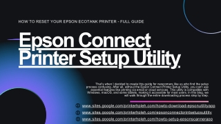 Epson Connect Printer Setup Utility