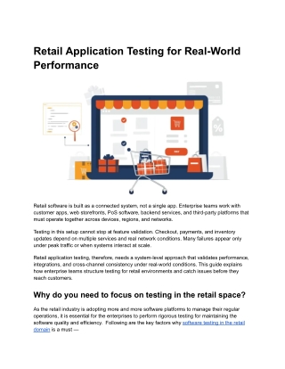 Retail Application Testing for Real-World Performance