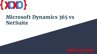 Microsoft Dynamics 365 vs NetSuite