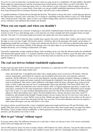 Cheap Windshield Replacement Greenville: Quality Glass on a Budget