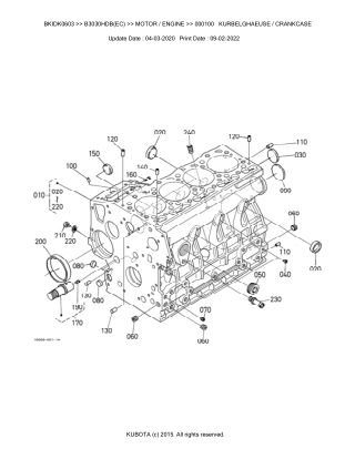 Kubota B3030HDB (EC) Tractor Parts Catalogue Manual Instant Download