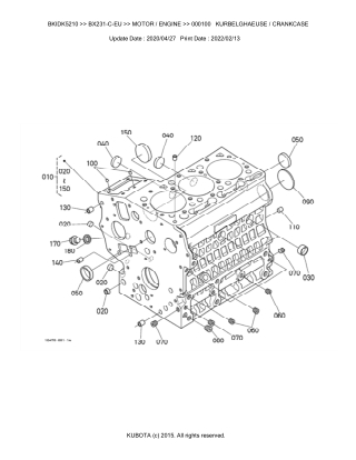 Kubota BX231C EU Tractor Parts Catalogue Manual Instant Download