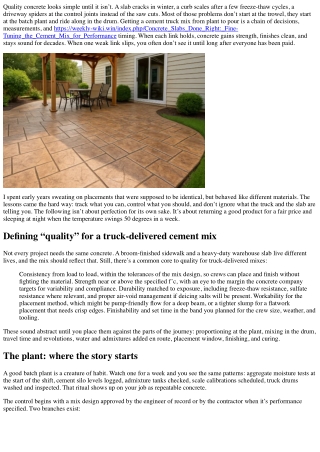 From the Plant to the Pour: Ensuring Quality in Cement Truck Mixes