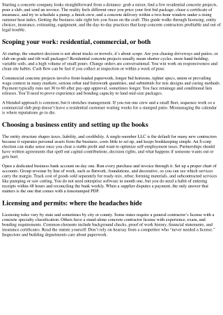 Concrete Contractor Business Setup: Licensing, Tools, and Legal Steps
