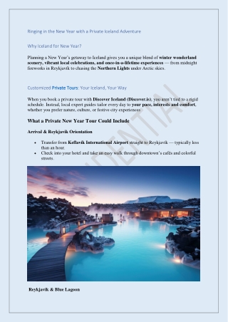 Ringing in the New Year with a Private Iceland Adventure