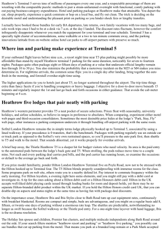 Heathrow Hotel and Parking Packages: Save on Your Terminal five Trip