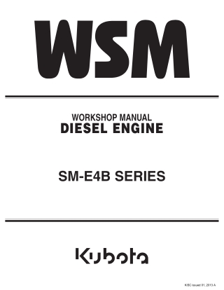 Kubota Z485-E4B, Z602-E4B, D722-E4B, D782-E4B and D902-E4B Diesel Engine Service Repair Manual Instant Download