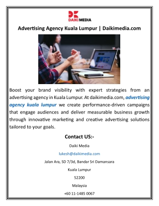 Advertising Agency Kuala Lumpur Daikimedia