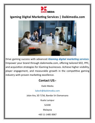 Igaming Digital Marketing Services Daikimedia