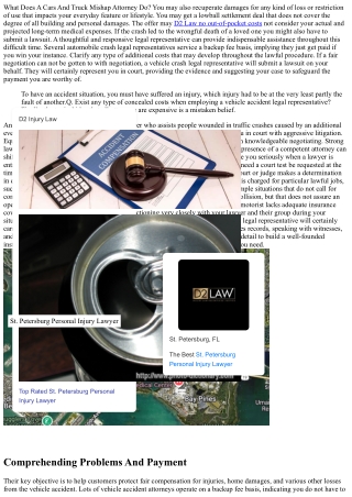 What Does A Cars And Truck Crash Lawyer Do?