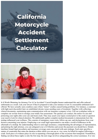 Is It Worth Obtaining A Lawyer For An Auto Accident? Wetherington Law Office