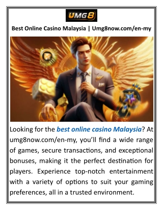 Best Online Casino Malaysia Umg8now.comen-my