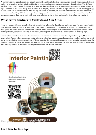 Painters Near Me in Ypsilanti: Arranging Your Job Right