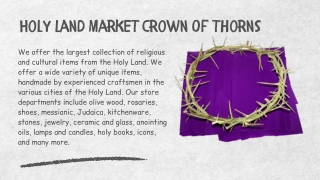 Holy Land Market Crown Of Thorns