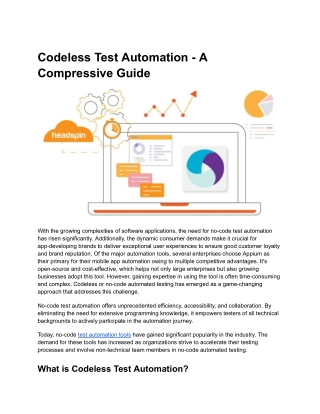 Codeless Test Automation - A Compressive Guide