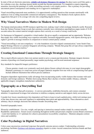 Website Design Singapore: Making Stories Visual