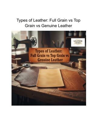 Types of Leather_ Full Grain vs Top Grain vs Genuine Leather