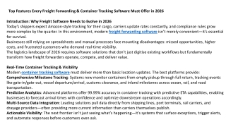 Top Features Every Container Tracking Software Must Offer in 2026