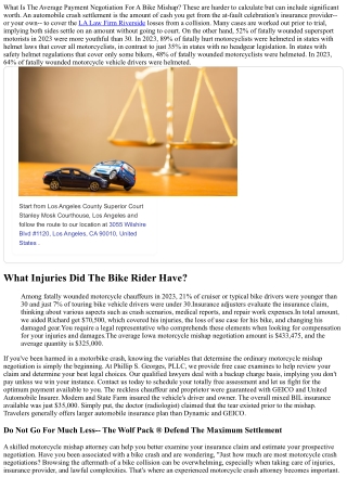 Average Quantity Negotiation For Motorcycle Mishaps