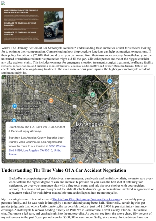 Ordinary Motorbike Crash Settlements July 2025