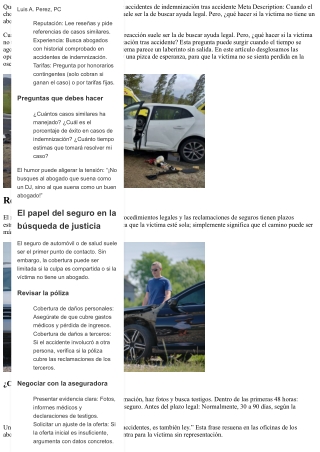 Qué hacer si la víctima no tiene un abogado de accidentes de indemnización tras