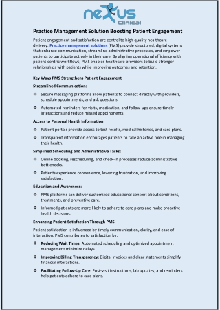 Practice Management Solution Boosting Patient Engagement
