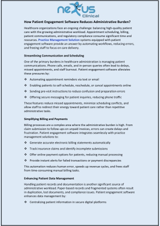 How Patient Engagement Software Reduces Administrative Burden?