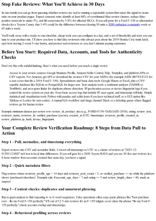 Is Not Verifying Review Authenticity Holding You Back from Your Goals?