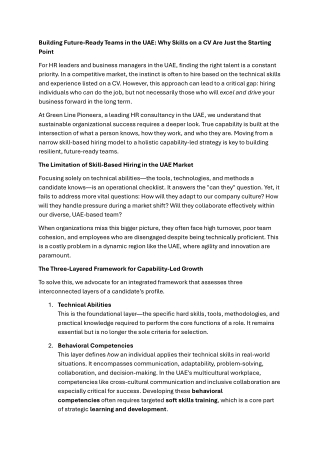 Building Future-Ready Teams in the UAE Why Skills on a CV Are Just the Starting Point