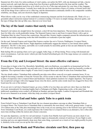 How Do You Get to Stansted? Step-by-Step from Popular London Areas