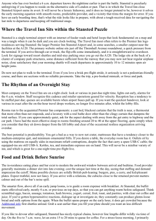 Travel Inn Stansted Airport: What to Expect Before an Early Flight