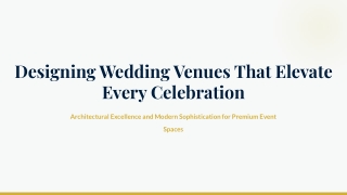 Designing Wedding Venues