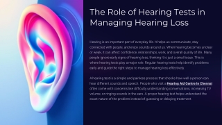 The Role of Hearing Tests in Managing Hearing Loss