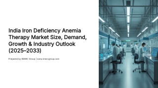 India Iron Deficiency Anemia Therapy Market to reach USD 0.24 billion by 2033